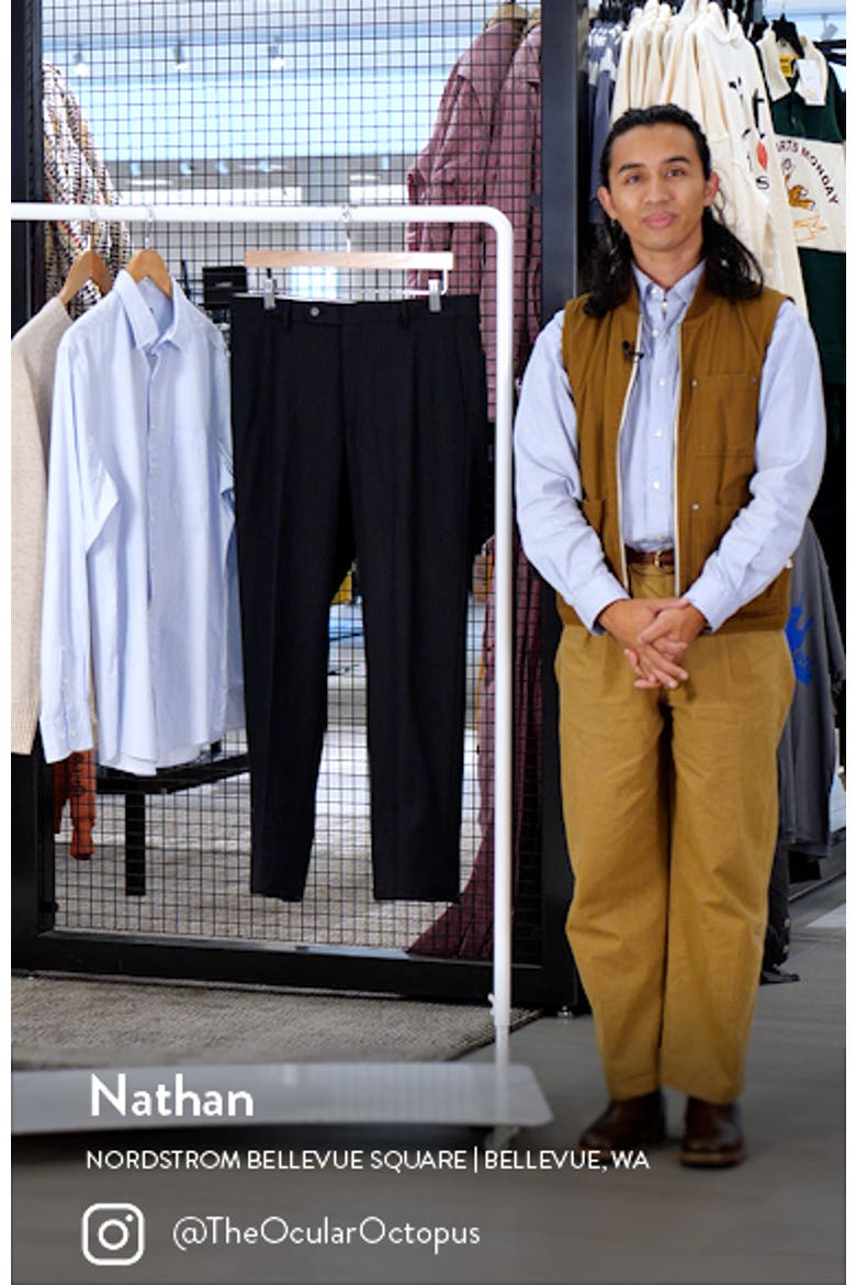 Roica Flat Front Straight Leg Dress Pants video