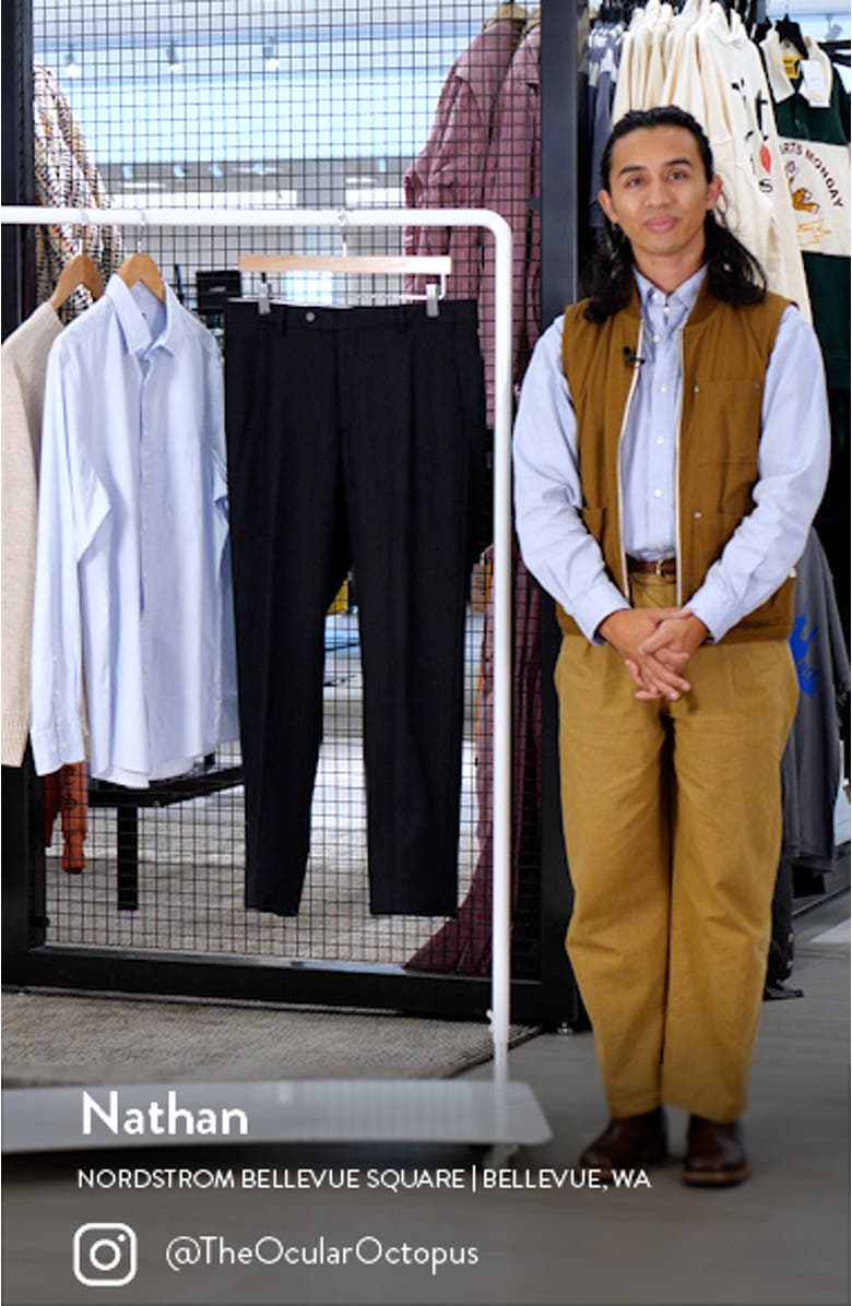 Roica Flat Front Straight Leg Dress Pants, sales video thumbnail