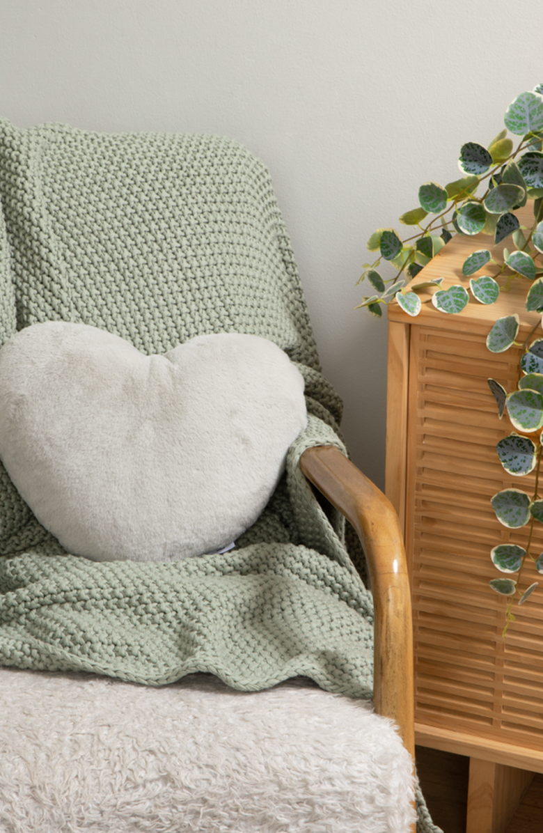 Hugimals World Heart to Hug Pillow, Alternate, color, Soothing Gray