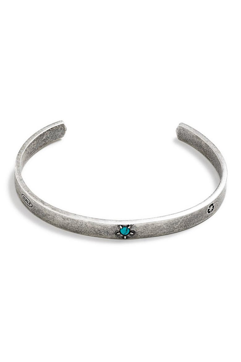 Men's Sterling Silver Bracelet, Main, color, TURQUOISE