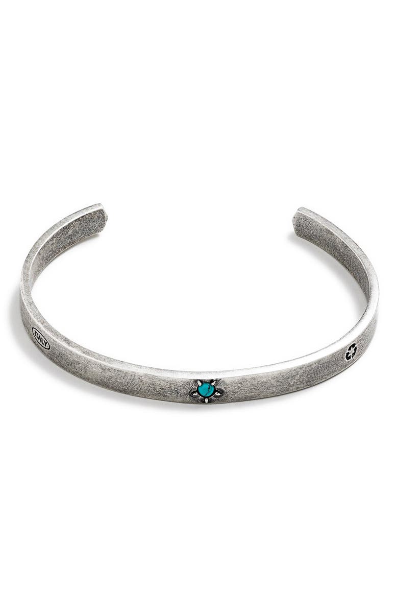 Degs & Sal Men's Sterling Silver Bracelet, Main, color, Turquoise