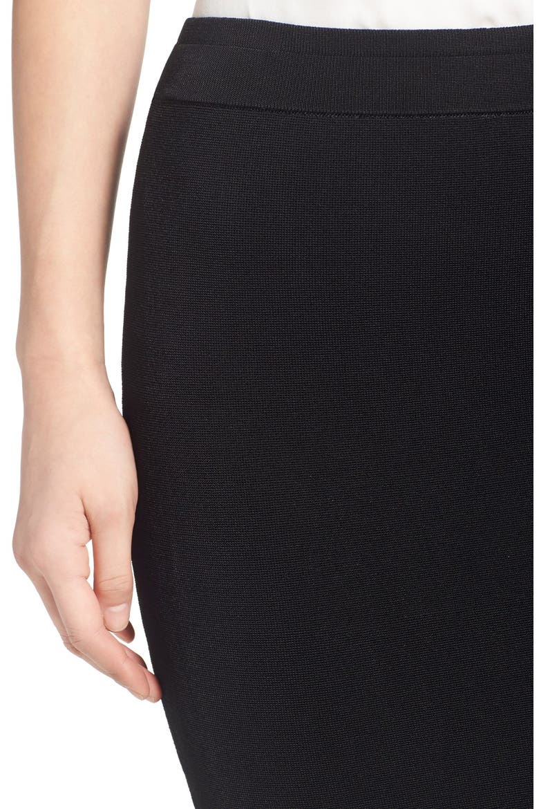 Sweater Knit Pencil Skirt, Alternate, color, BLACK