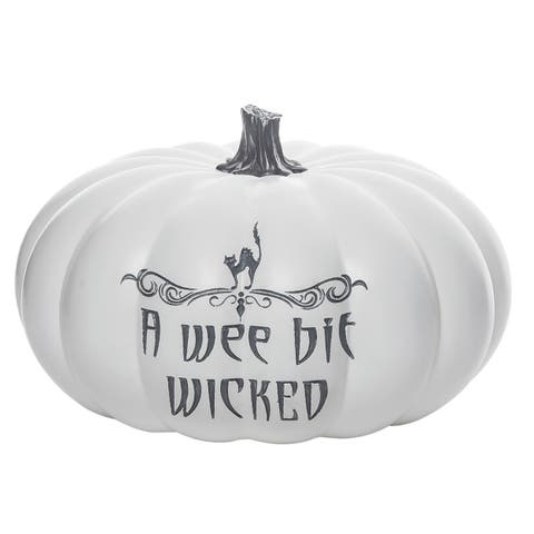 Resin White Halloween Pumpkin Table Decor