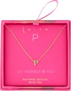 Leith Let Yourself Be You Bubble Initial Pendant Necklace