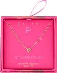 Leith Let Yourself Be You Bubble Initial Pendant Necklace