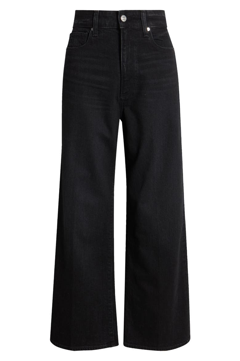 Anessa High Waist Ankle Wide Leg Jeans, Alternate, color, ASTRO BLACK