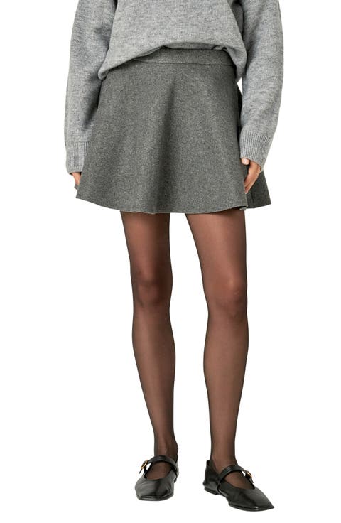 スカート JOSEMOON MICRO MINI SKIRT GRAY 38size Light Heather Grey Pleated Low Rise Slim Fit Mini Micro