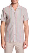 PAISLEY & GRAY Stripe Linen Blend Camp Shirt