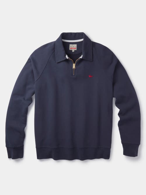 Aubin Dunster Zip Neck Sweatshirt In Blue