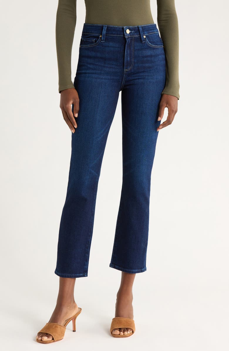 PAIGE Cindy High Waist Ankle Straight Leg Jeans, Main, color, Waterloo