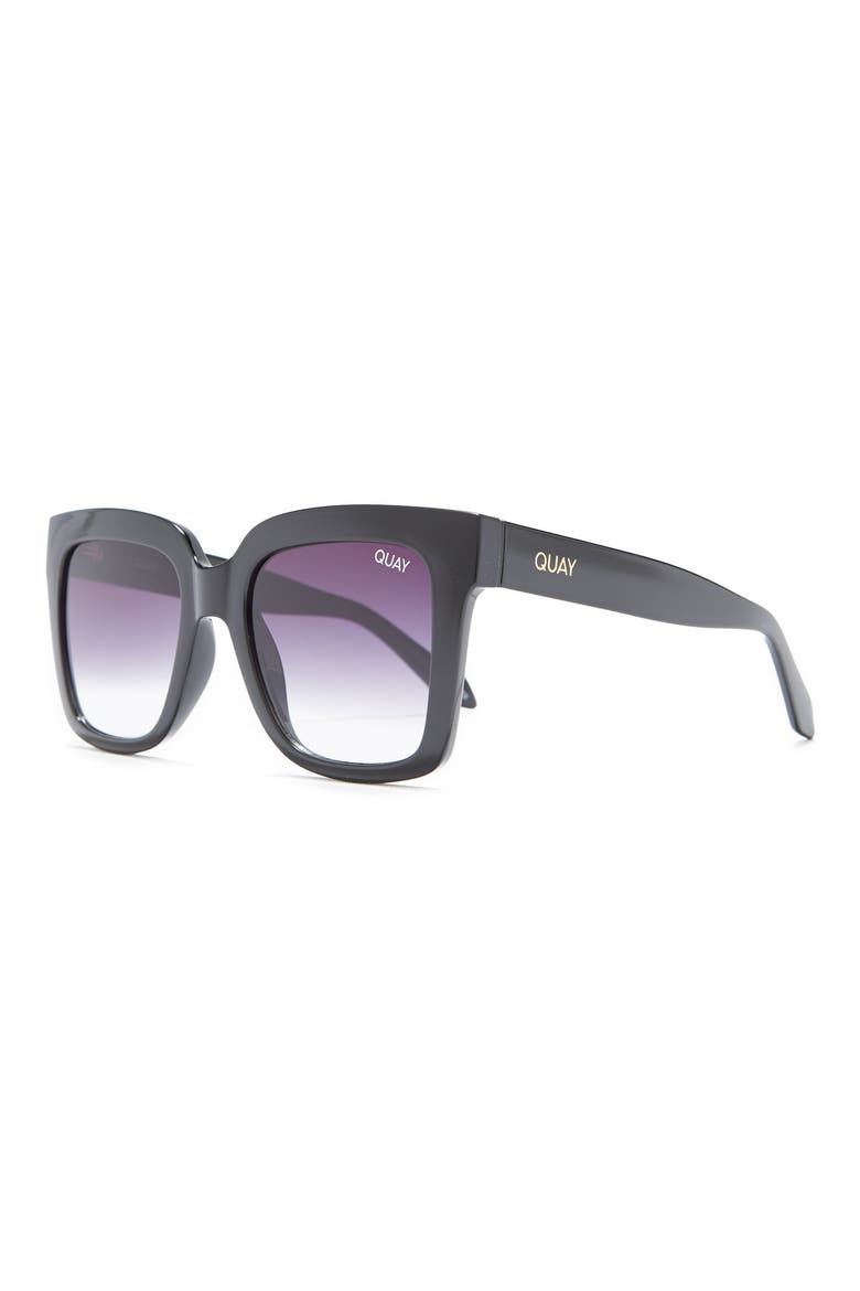 Icy 52mm Gradient Square Sunglasses, Alternate, color, BLK FADE