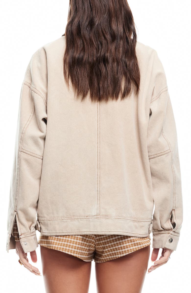 LIONESS Workwear Water Repellent Cotton Jacket, Alternate, color, Stone