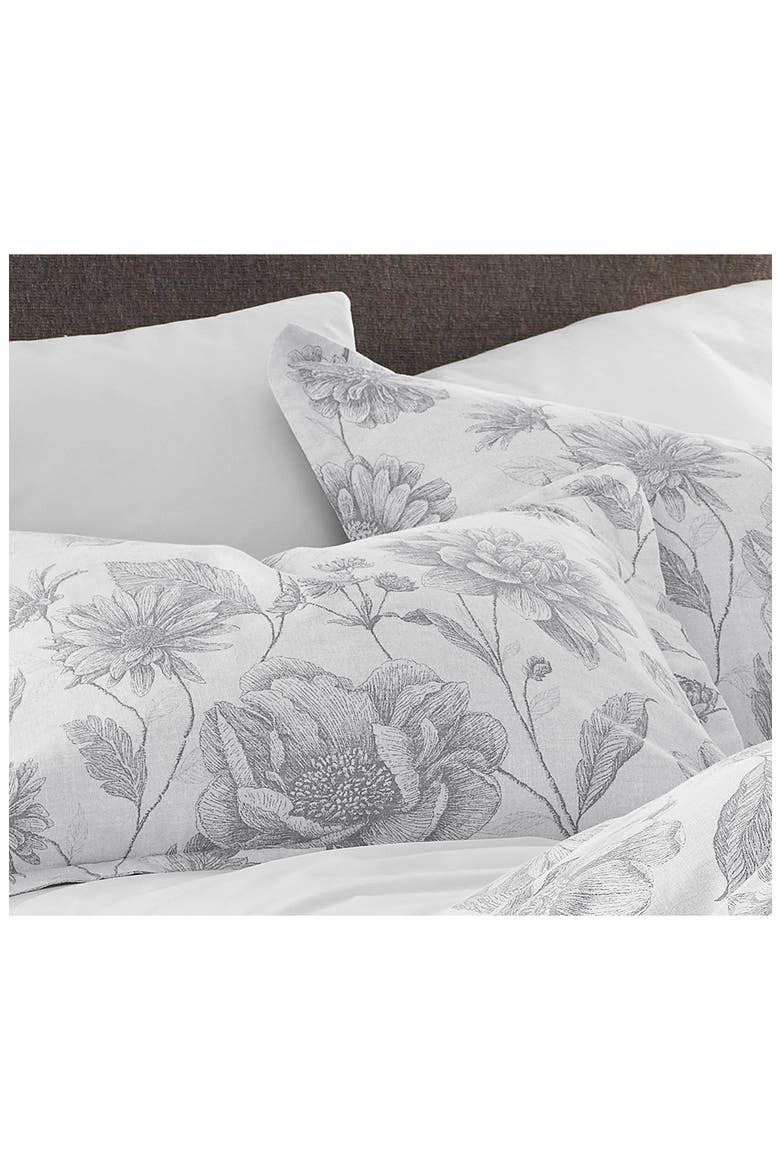 Floral Meadow 100% Organic Cotton Comforter Set, Alternate, color, GRAY