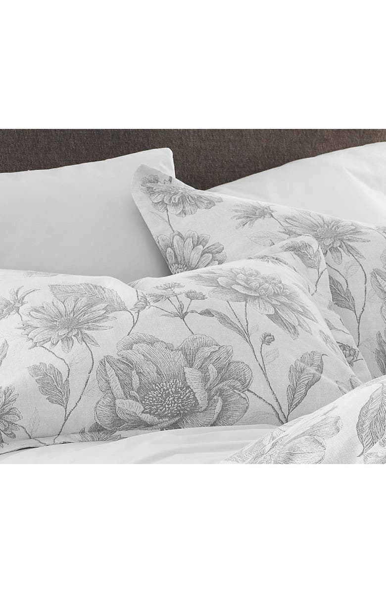 Martex Floral Meadow 100% Organic Cotton Comforter Set, Alternate, color, Gray