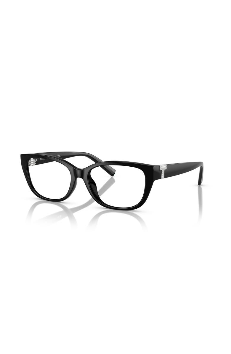 Tiffany & Co. 54mm Rectangle optical glasses, Main, color, Black