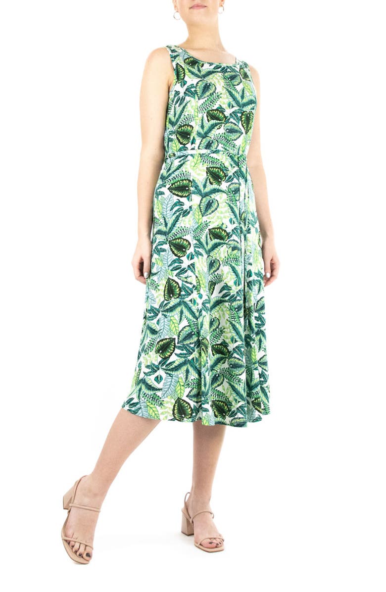 Nina Leonard Sylvia Sleeveless Midi Dress, Alternate, color, 