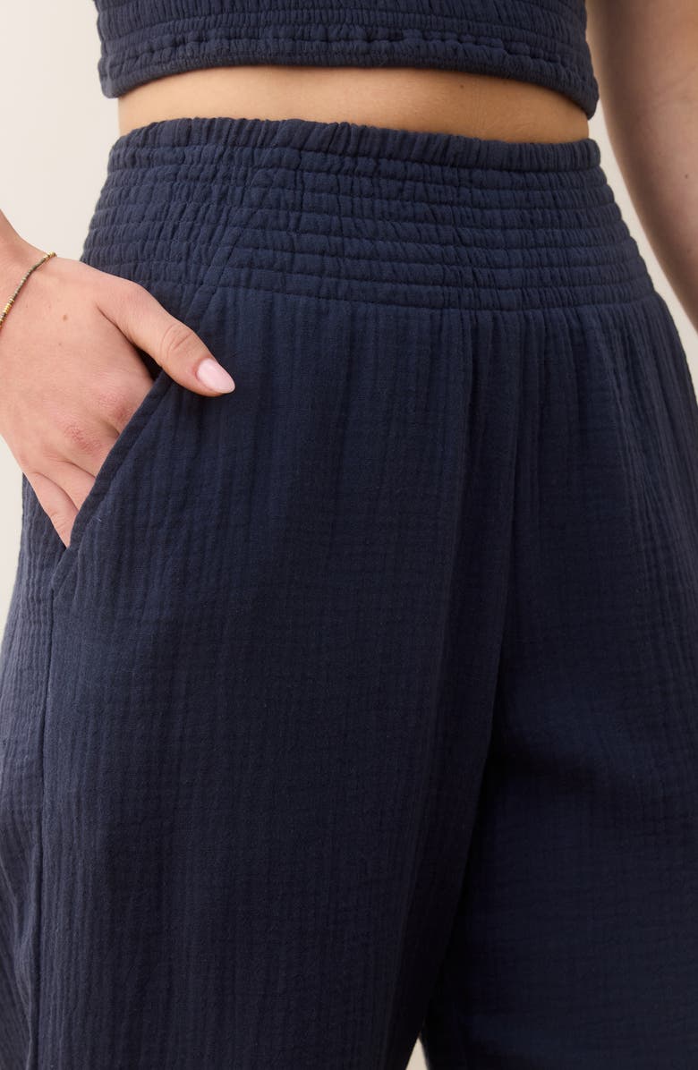 Marine Layer Cali Smocked Waist Double Cloth Pants, Alternate, color,