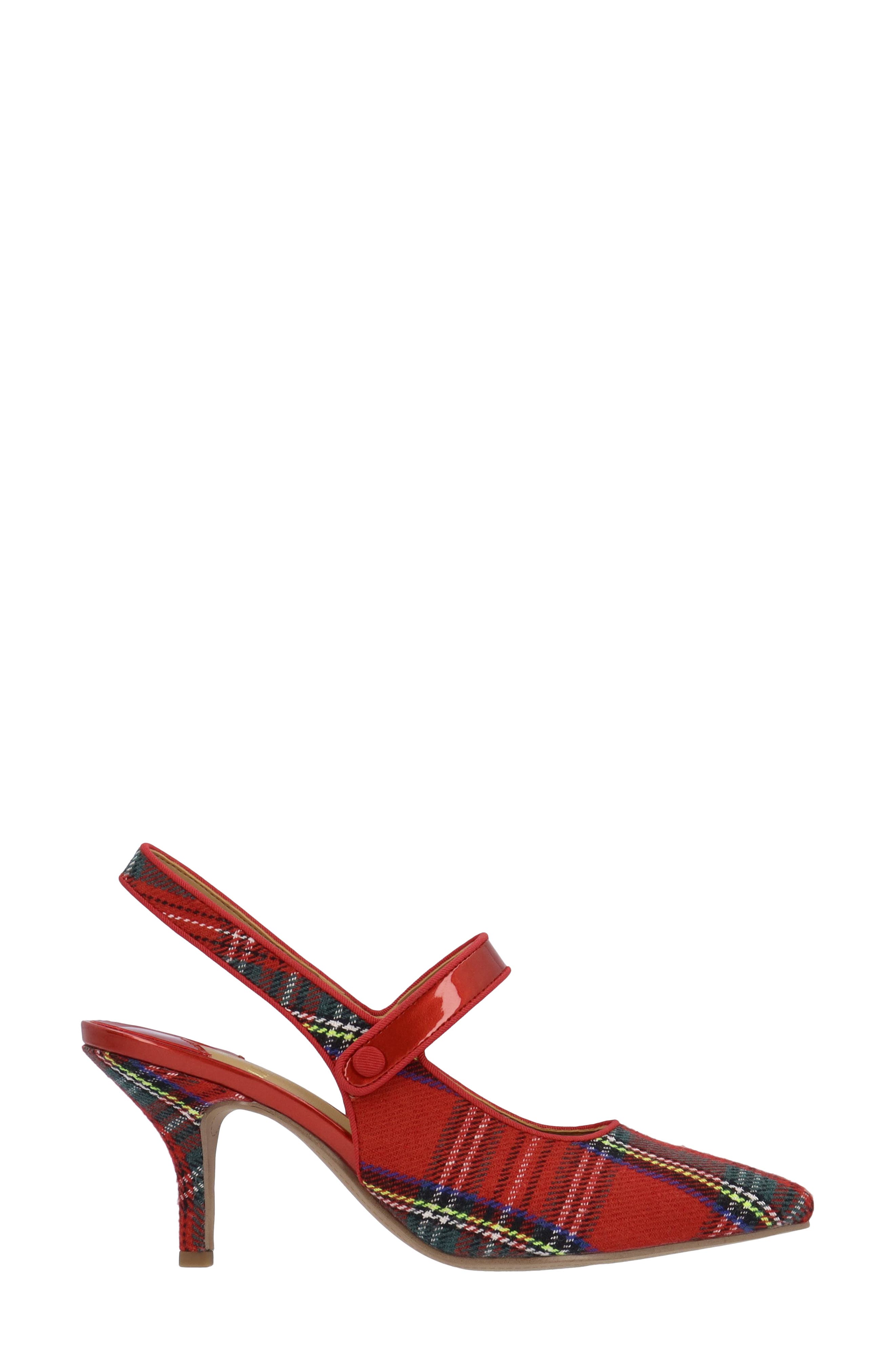 Jasira Slingback Mary Jane Pump, Alternate, color, RED