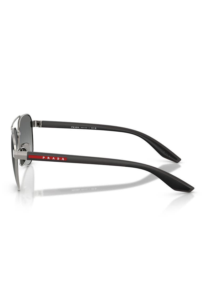 58mm Pilot Sunglasses, Alternate, color, GUNMETAL