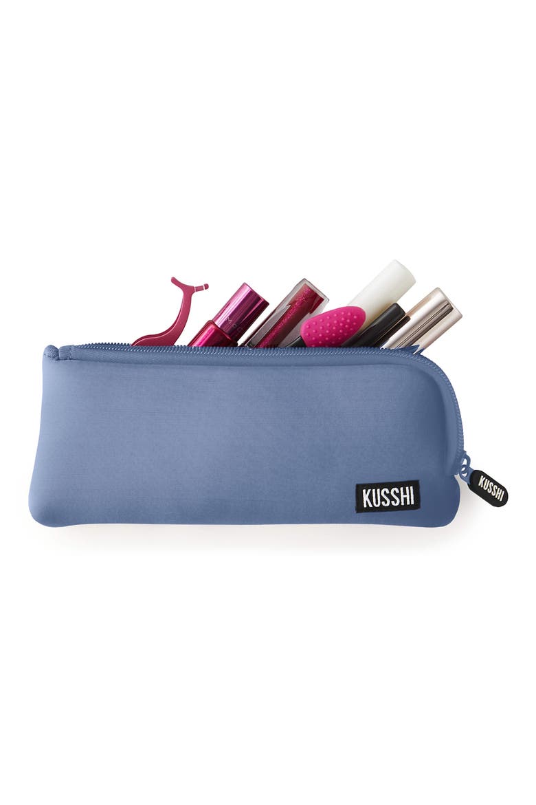 Cosmetics Pencil Case, Alternate, color, PEARL BLUE