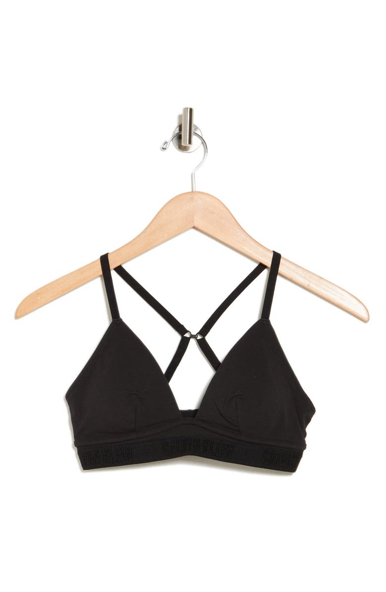 Calvin Klein Monochrome Triangle Bralette, Alternate, color, 001 Black
