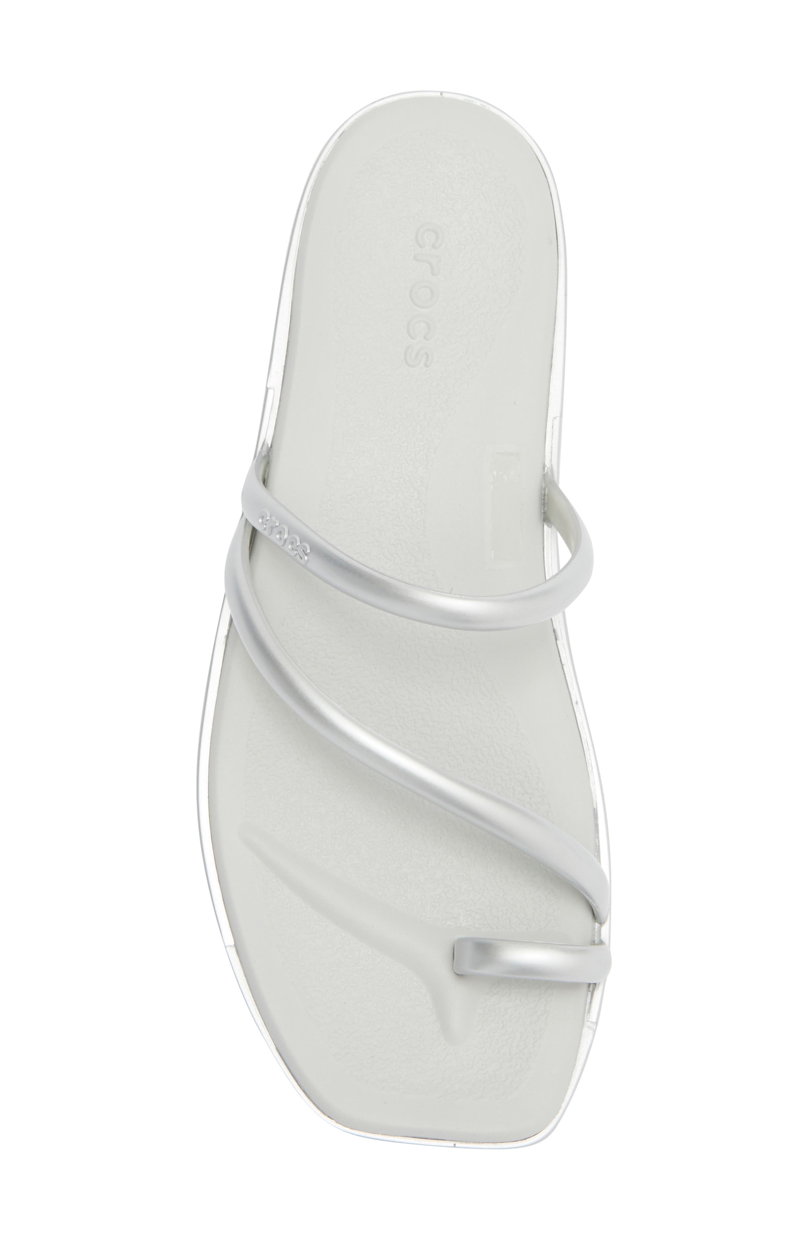 Miami Metallic Toe Loop Sandal, Alternate, color, SILVER