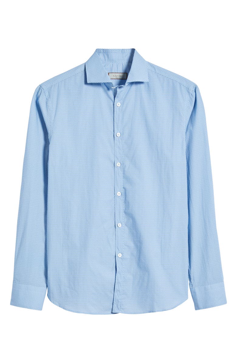 Canali Regular Fit Microprint Dress Shirt, Alternate, color, 