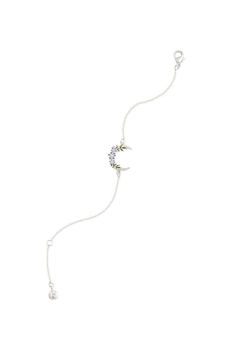 Nightshade Moon Silver Bracelet, Alternate, color, Silver