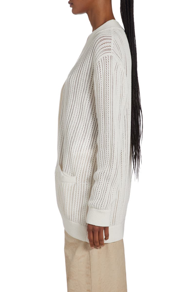 Golden Goose Pointelle Stitch Cotton Cardigan, Alternate, color, 