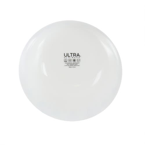 Ultra By Gibson Piper Point 12 Piece Opal Glass Dinnerware Set In Blue