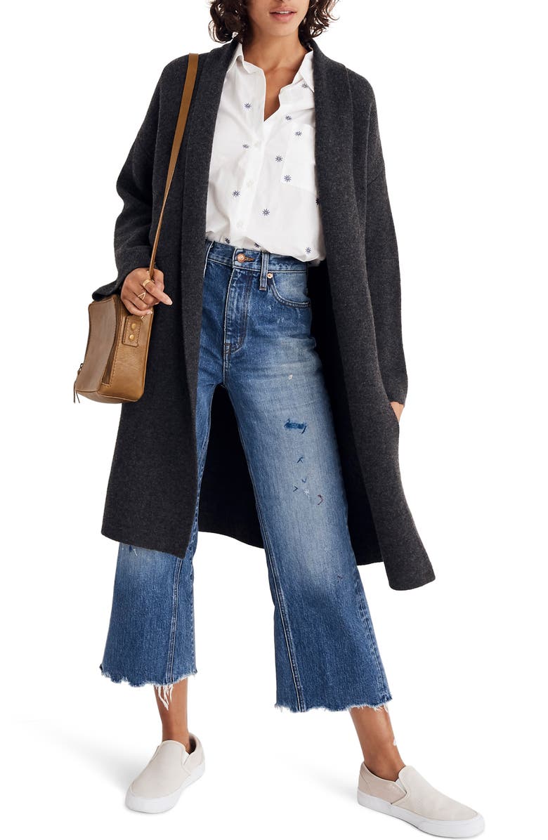 Madewell Rivington Sweater Coat, Main, color, 