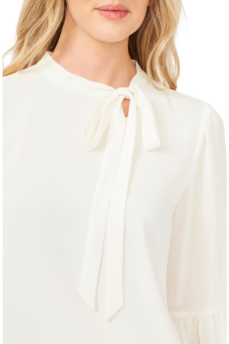 Tie Neck Blouse, Alternate, color, SOFT ECRU