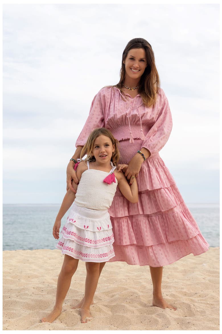 Karmin Womens Ruffle Skirt, Alternate, color, Pink