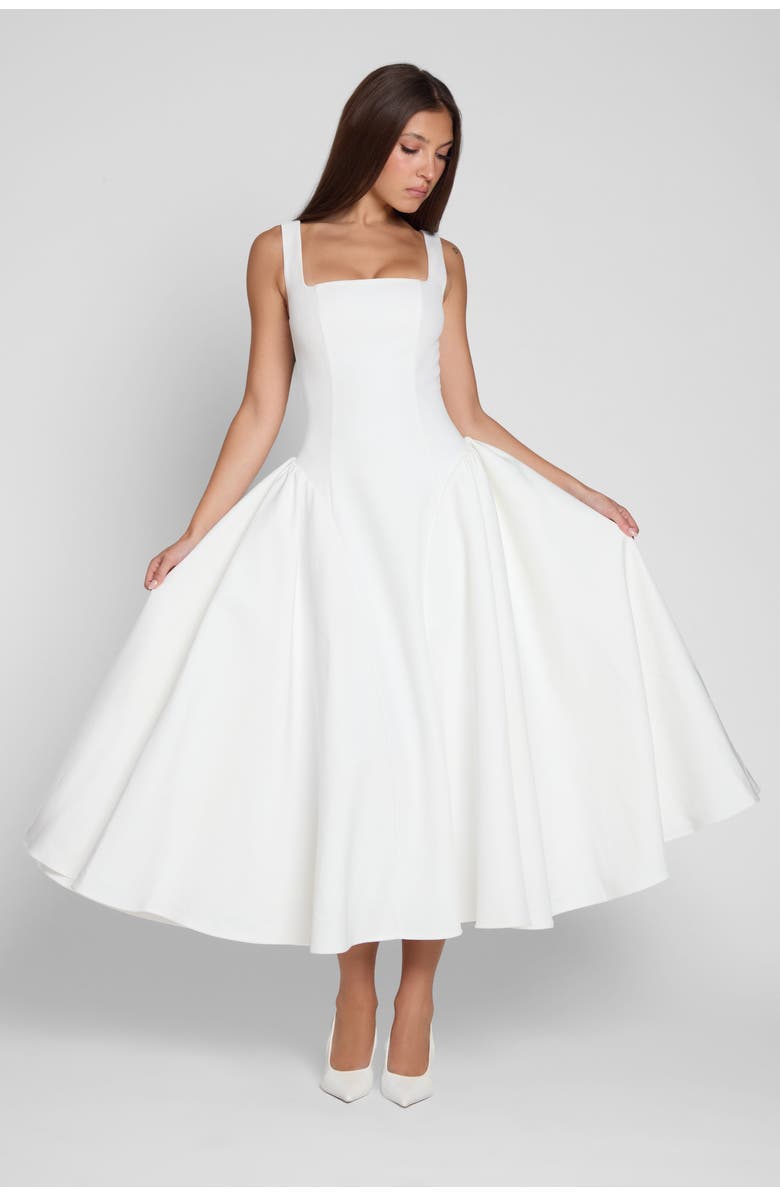 LEAU Chloe Corset Midi Dress, Alternate, color, White