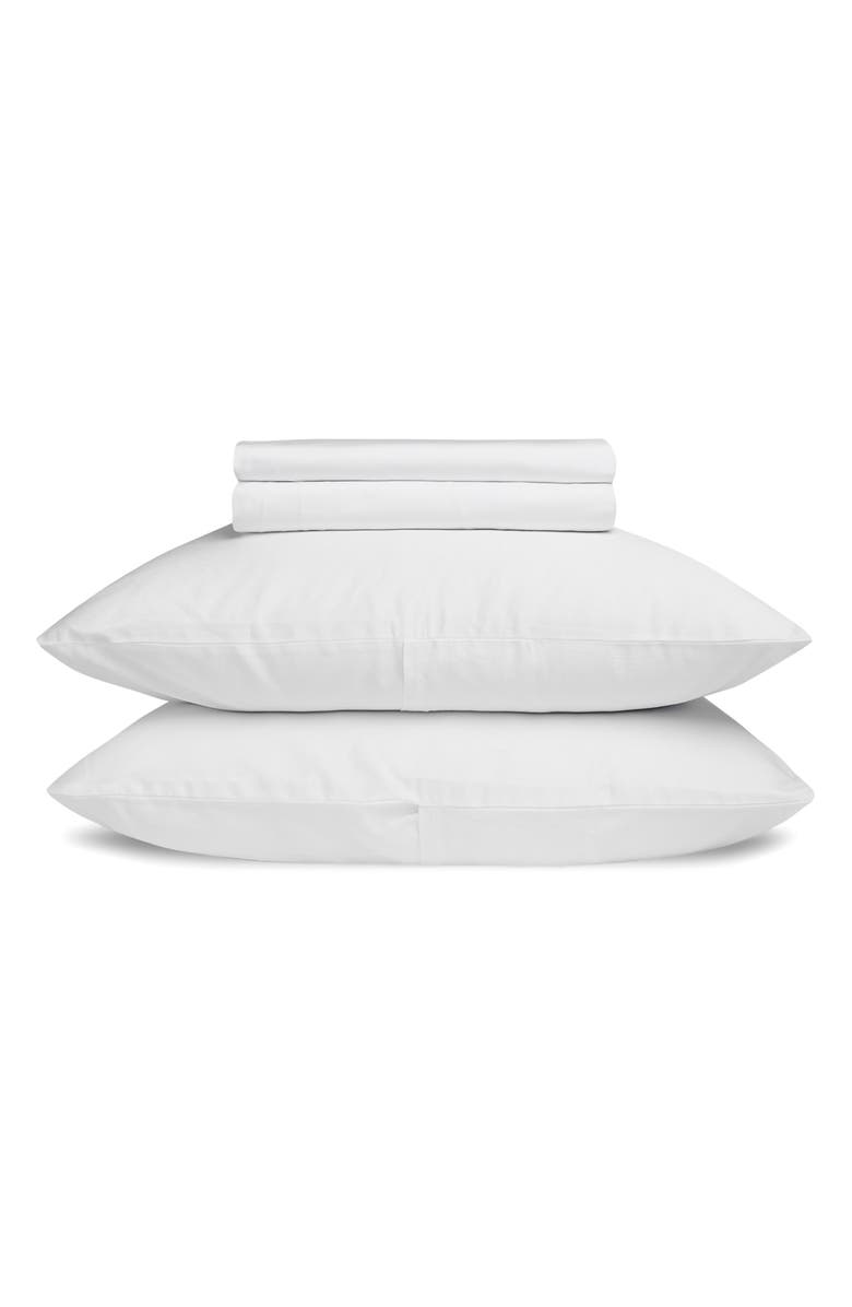 Parachute Percale Sheet Set, Main, color, White