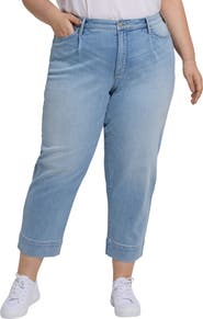 NYDJ Pleated High Waist Ankle Balloon Jeans