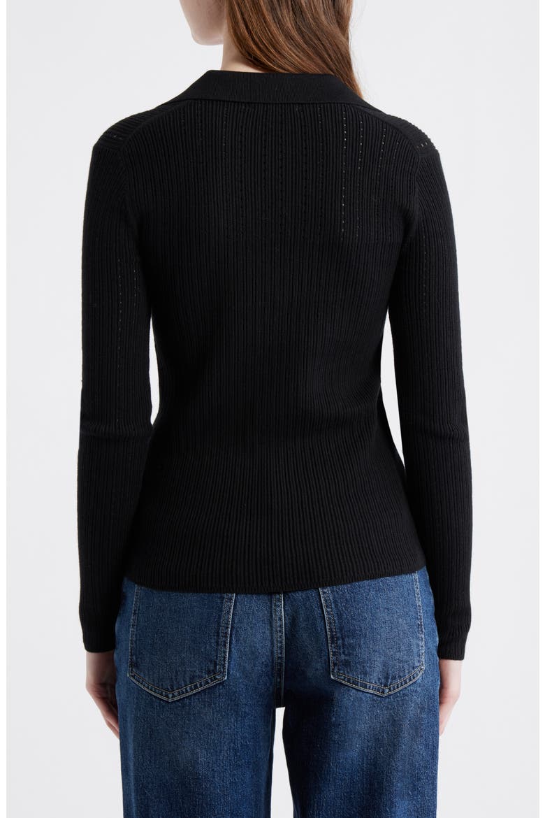Johnny Collar Sweater, Alternate, color, JET BLACK