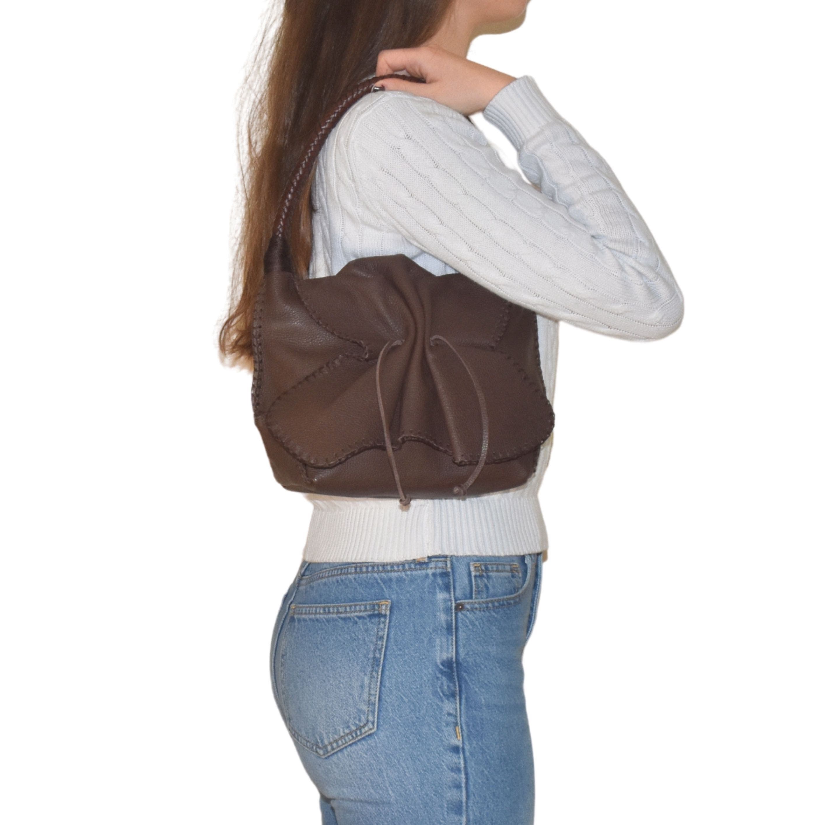 Shoulder Butterfly Leather Bag, Alternate, color, Whiskey