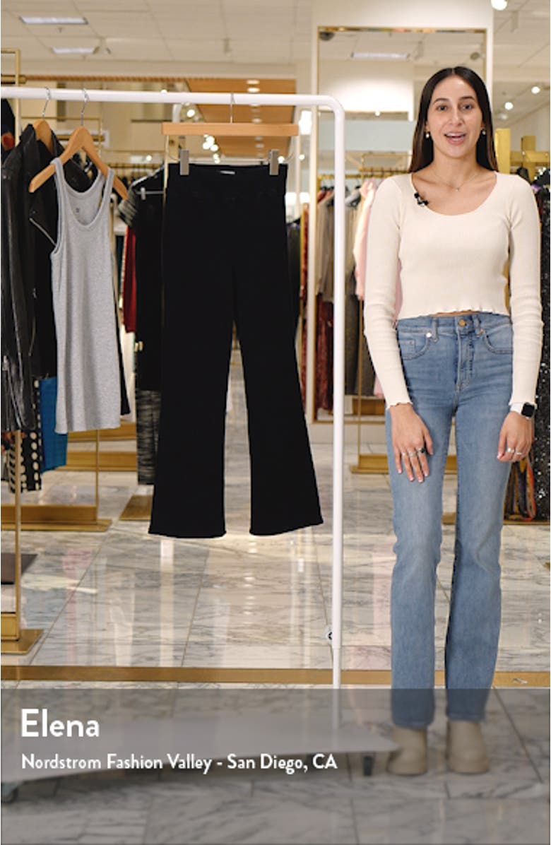 Jet Set Crop Mini Bootcut Pull-On Jeans, sales video thumbnail