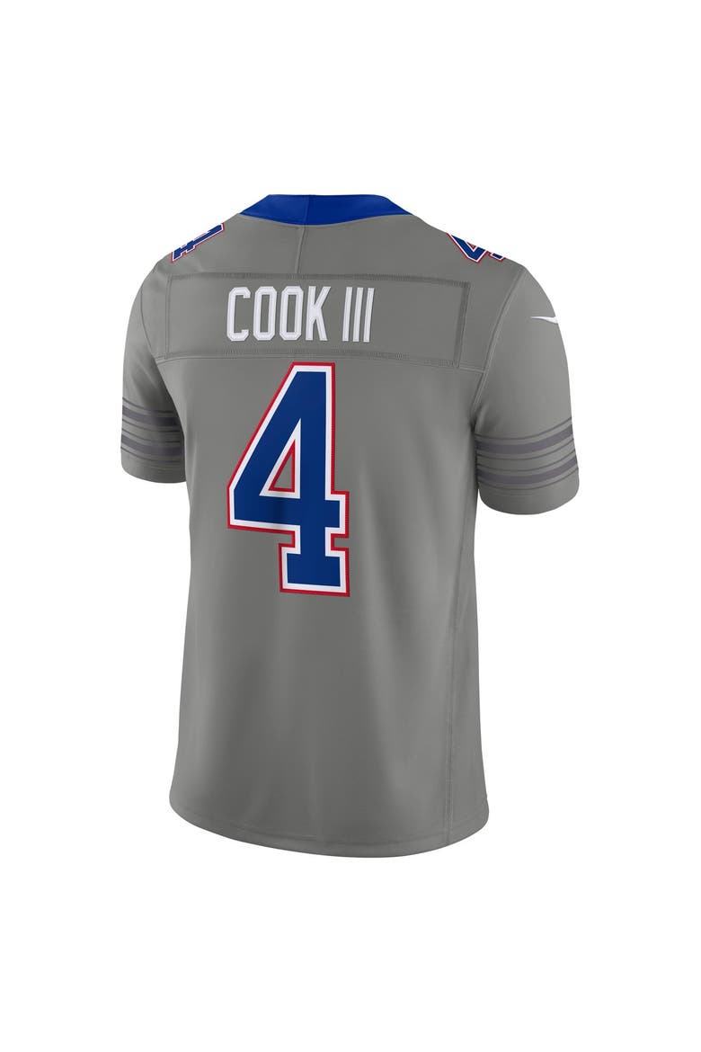 Men's Nike James Cook III Gray Buffalo Bills Nickel City Vapor F.U.S.E. Stitched Limited Jersey, Alternate, color, Gray