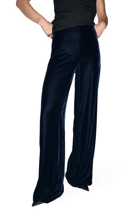 Velvet Wide Leg Pants