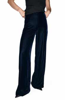 MANGO Velvet Wide Leg Pants