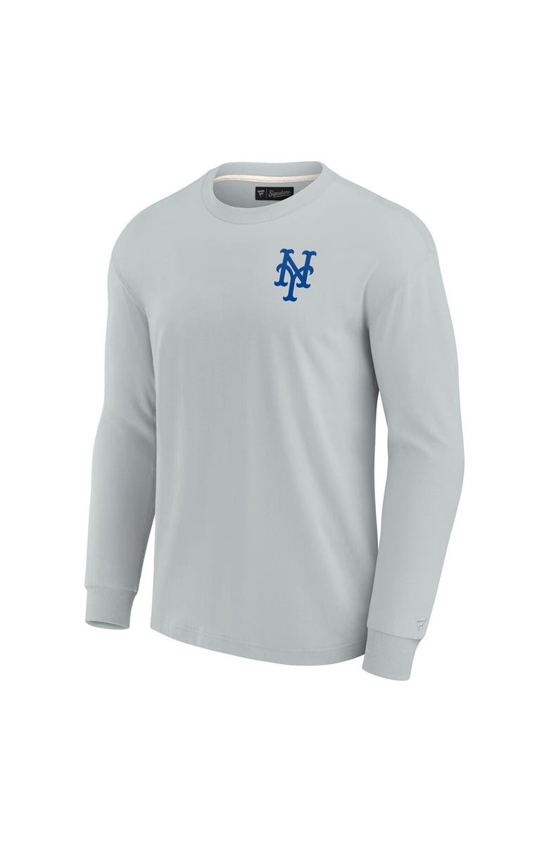 Fanatics Signature Unisex Fanatics Signature Gray New York Mets Elements Super Soft Long Sleeve T-Shirt, Alternate, color, Gray