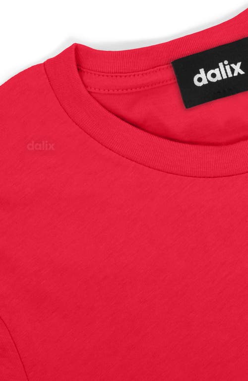 Dalix Womens Lil Peach Jersey Tee In Red