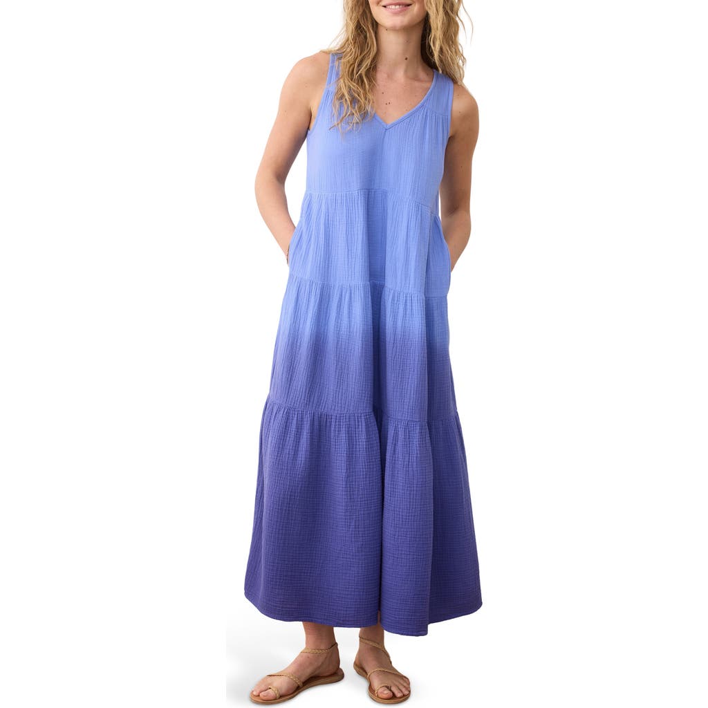 Marine Layer Corinne Sleeveless Double Cloth Cotton Maxi Dress