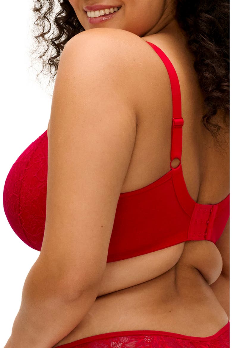 Brianna Underwire Strappy Plunge Bra, Alternate, color, HAUTE RED