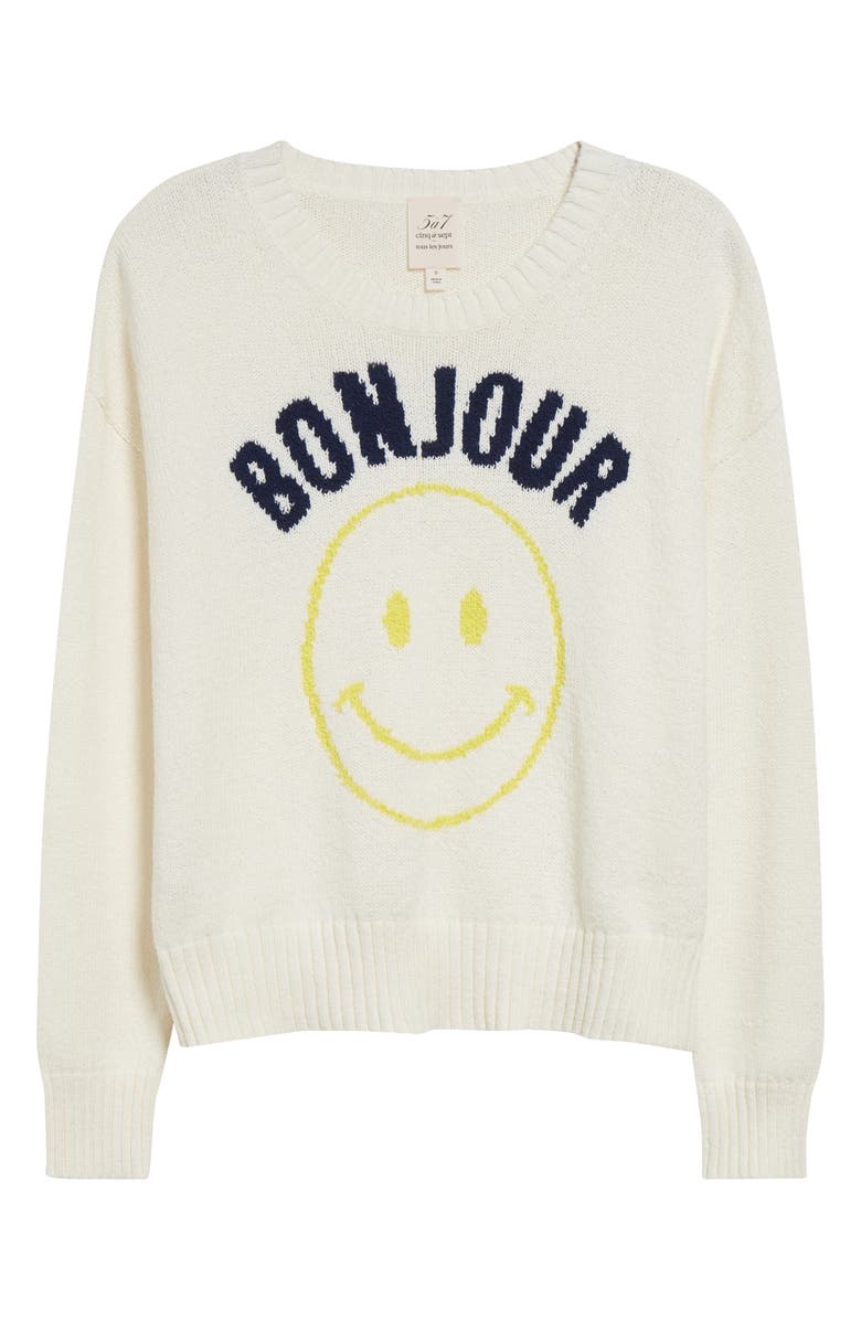 Cinq à Sept Chunky Graphic Sweater, Alternate, color, 