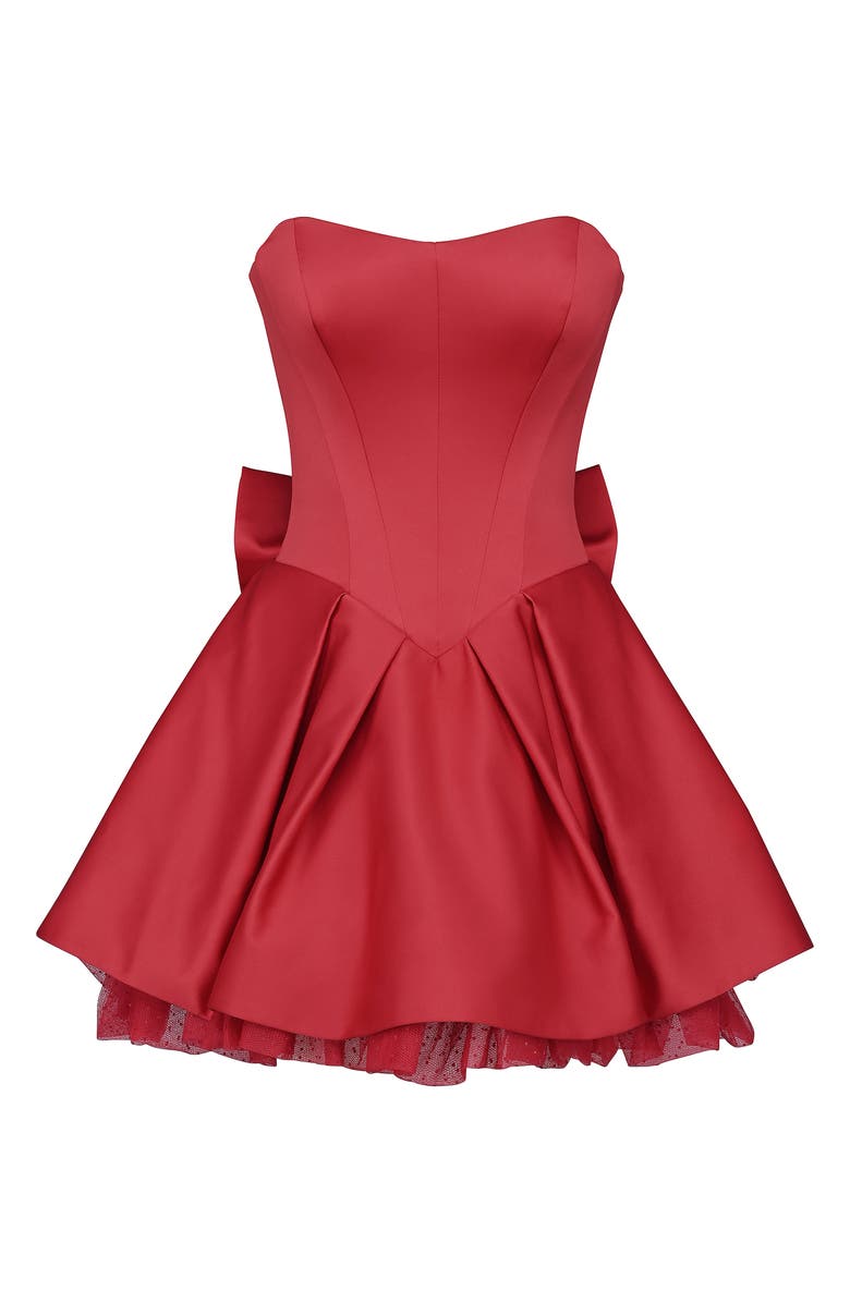 HOUSE OF CB Salome Corset Strapless Minidress, Alternate, color, Haute Red