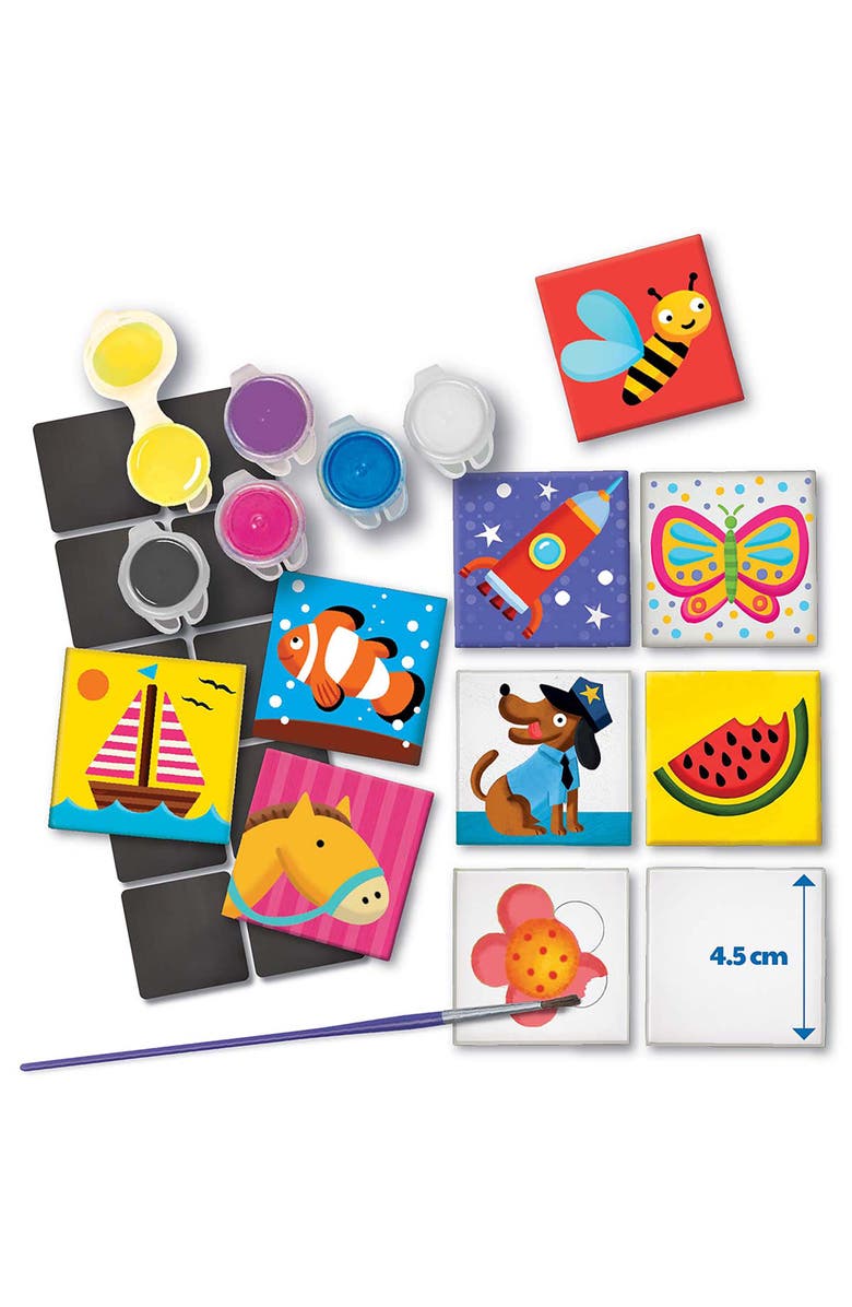 4M Magnetic Mini Tile Art Diy 12 Fridge Magnets Kit, Arts & Craft Set, Alternate, color, Multicolored