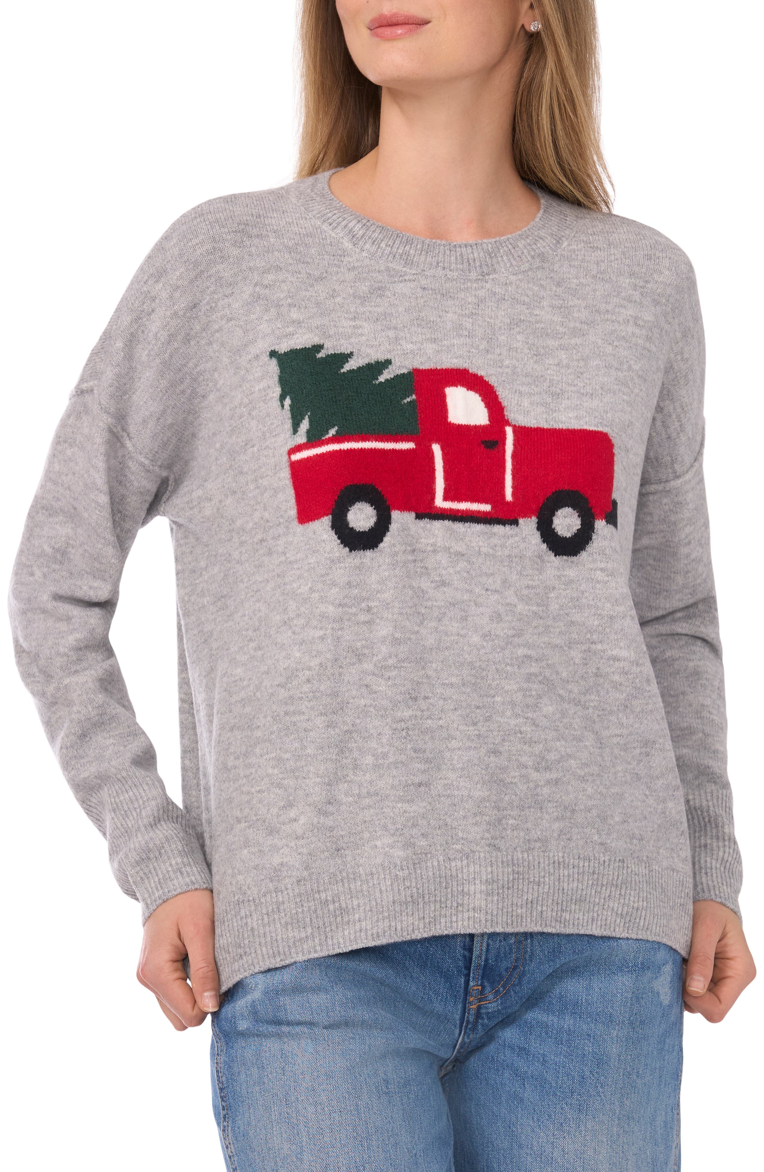 CeCe Holiday Graphic Sweater